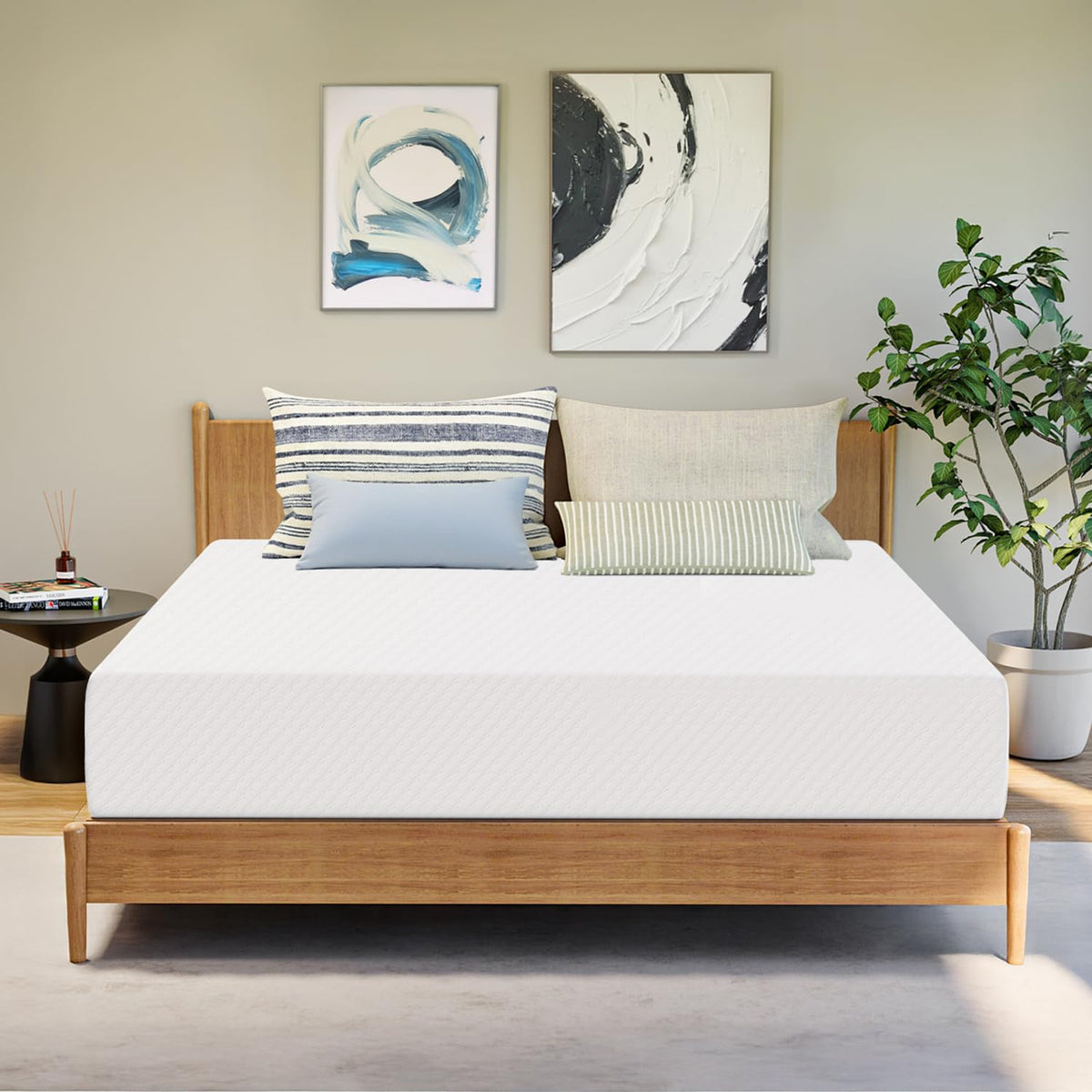 GAESTE Queen 10 Inch Cooling Gel Memory Foam Mattress, Medium Feel