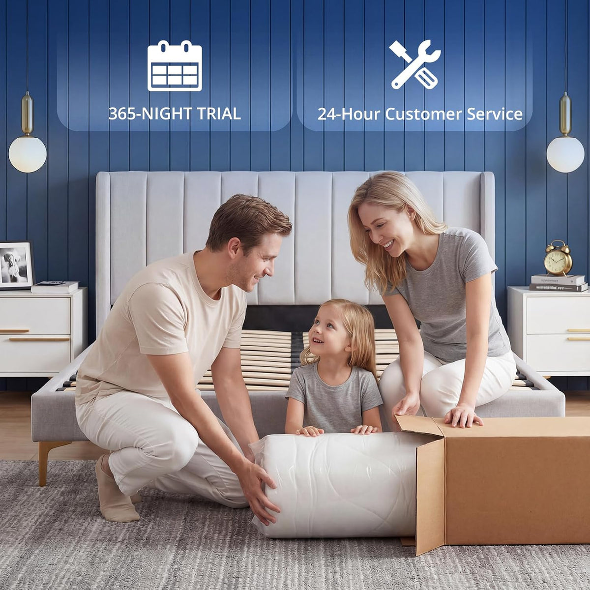 Juego 14 Inch Queen Mattress,Cooling Hybrid Mattress for All Sleepers