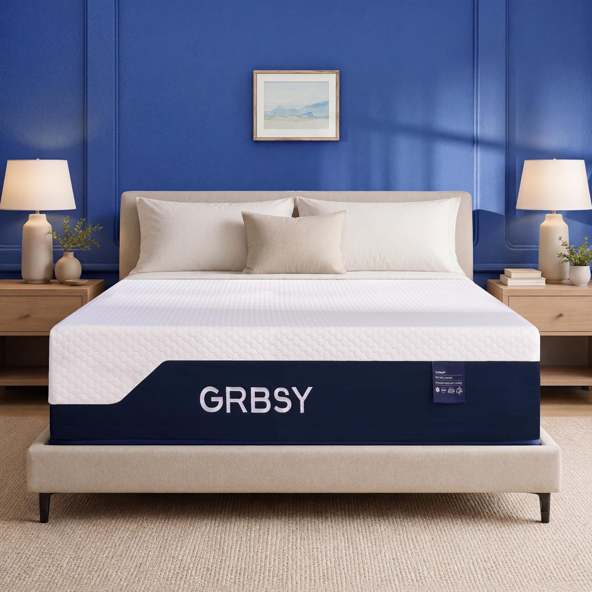 14 Inch Queen Mattress Firm - Cooling Gel Memory Foam Mattress, Removable IceSilk Cover, Back Pain Relief & Motion Isolation, CertiPUR-US Safe Foam, Fiberglass-Free, Queen Bed Mattress in a Box