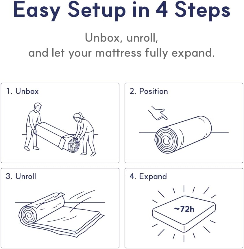 LIFEMENT 6 Inch Queen Mattress, Bamboo Cover Memory Foam Bed in a Box