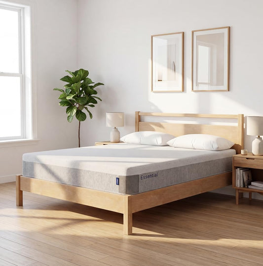 LIFEMENT 6 Inch Queen Mattress, Bamboo Cover Memory Foam Bed in a Box