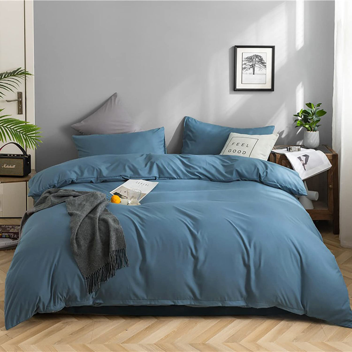 KAREVER White Fluffy Comforter Set Cal King Women Soft Durable Beddig Comforter Set MenLightweight Breathable California King