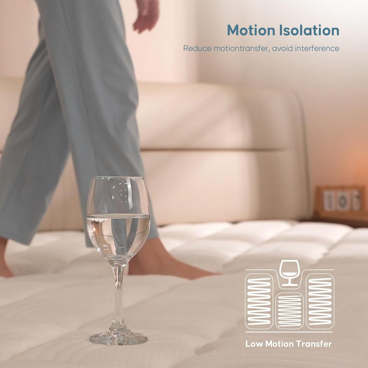 Queen Mattress, 12 Inch Queen Size Mattress in a Box, Upgraded Hybrid Mattresses Pocket Springs, Motion Isolation, Pressure Relief, Medium Firm, Breathable Comfort