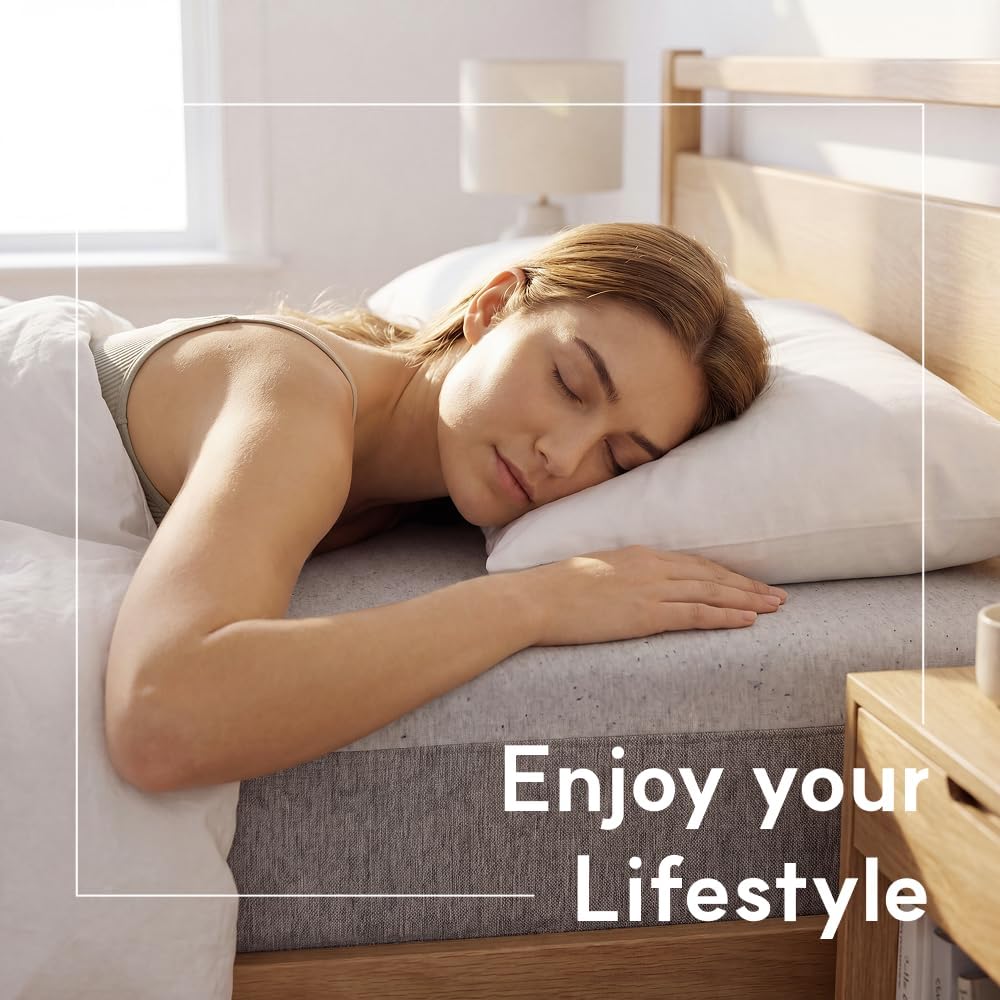 LIFEMENT 6 Inch Queen Mattress, Bamboo Cover Memory Foam Bed in a Box