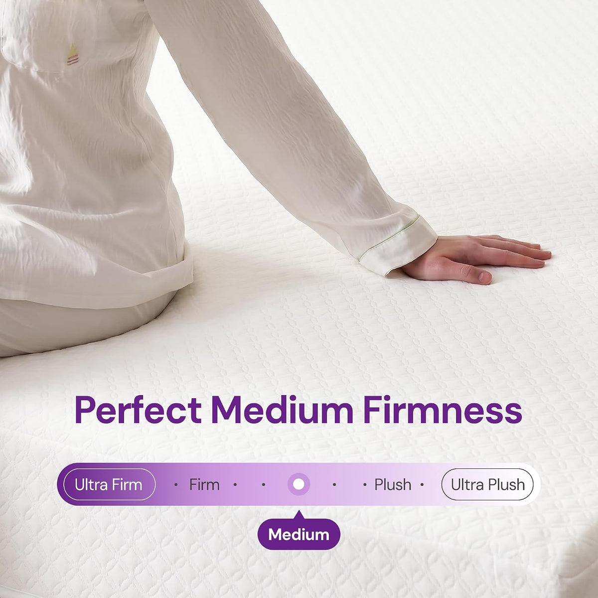 GAESTE Queen 10 Inch Cooling Gel Memory Foam Mattress, Medium Feel
