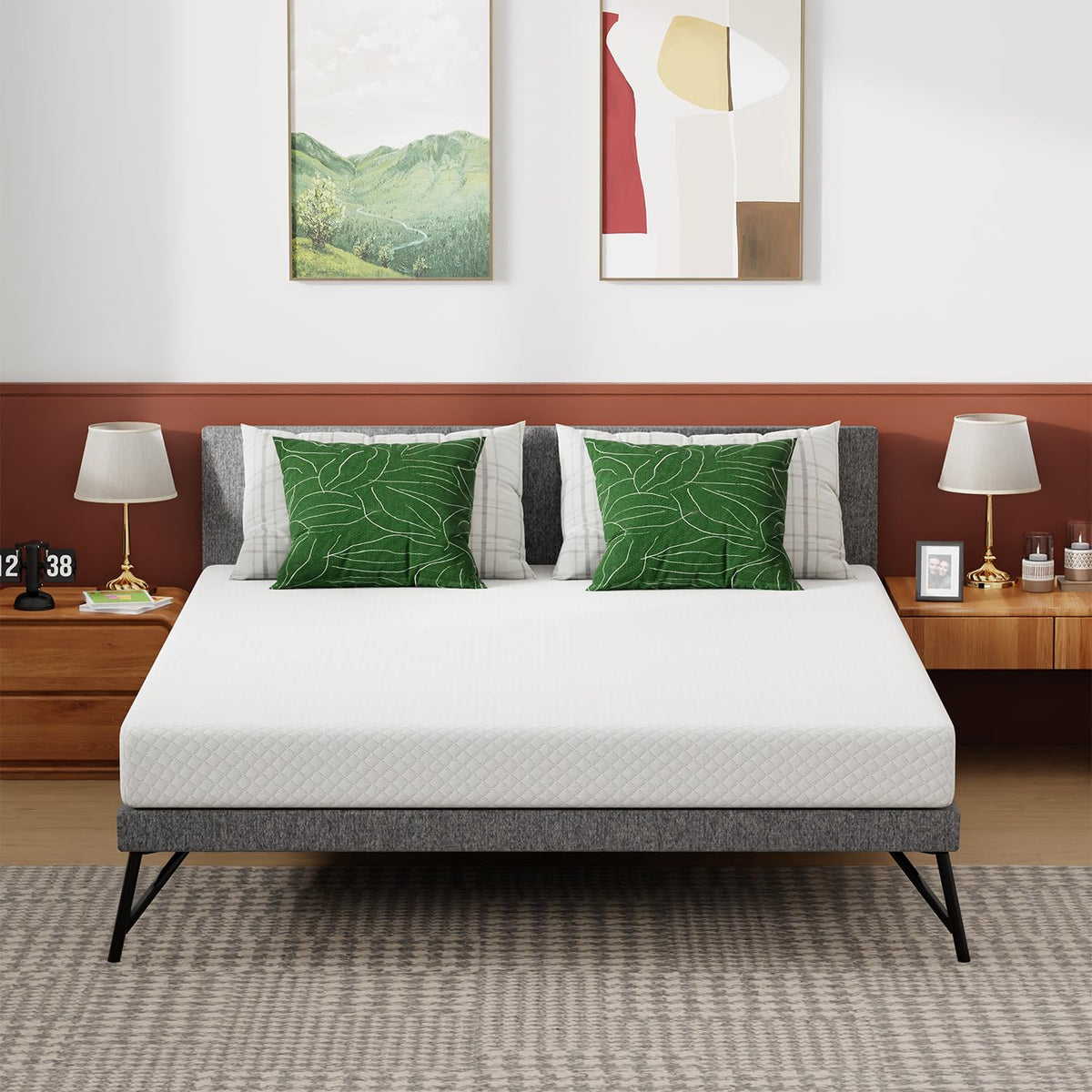 FDW | 6 Inch Twin Mattress | Medium Firm | Gel Memory Foam | White