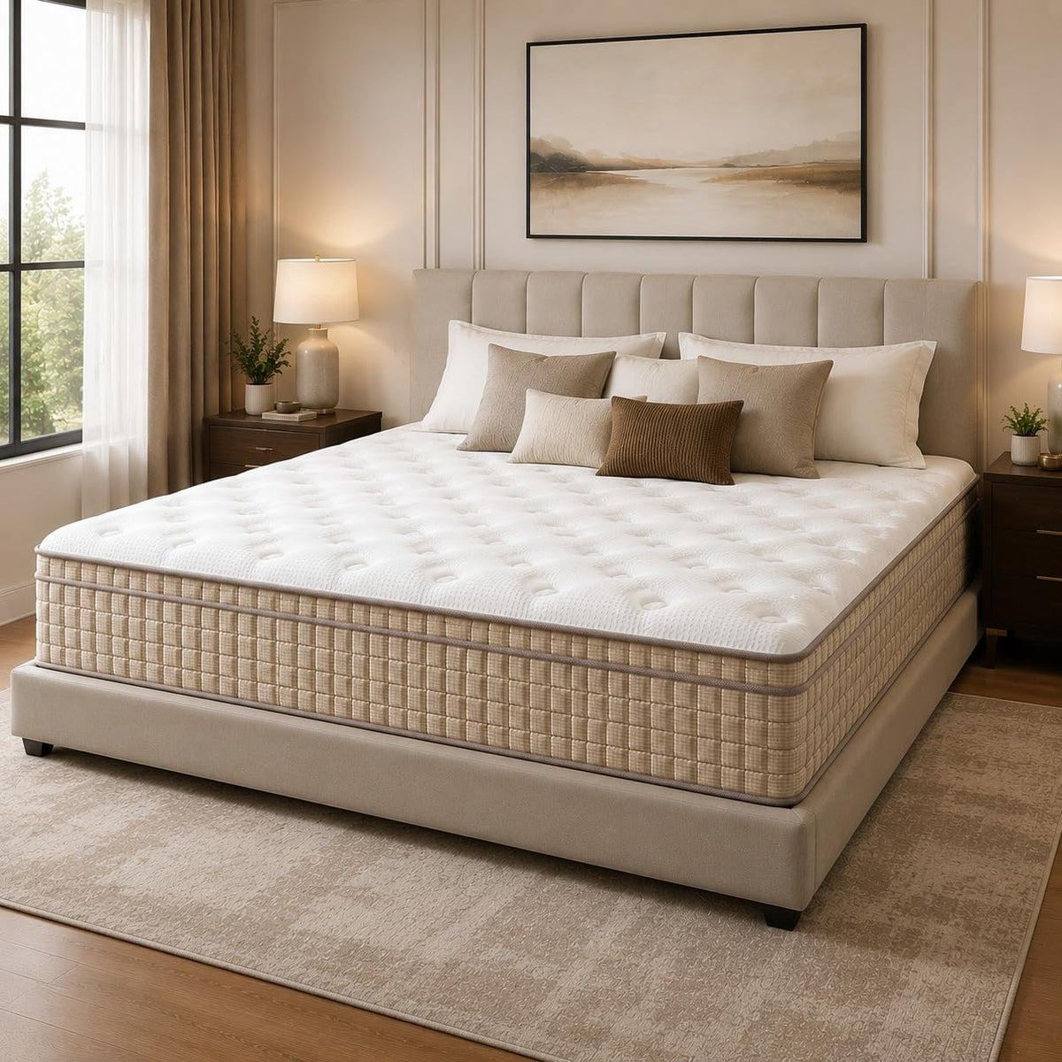 Queen Size Mattress, 14 Inch Queen Mattress Medium Firm Hybrid Memory Foam