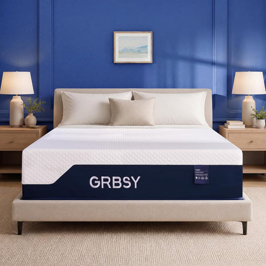 14 Inch Queen Mattress Firm - Cooling Gel Memory Foam Mattress, Removable IceSilk Cover, Back Pain Relief & Motion Isolation, CertiPUR-US Safe Foam, Fiberglass-Free, Queen Bed Mattress in a Box