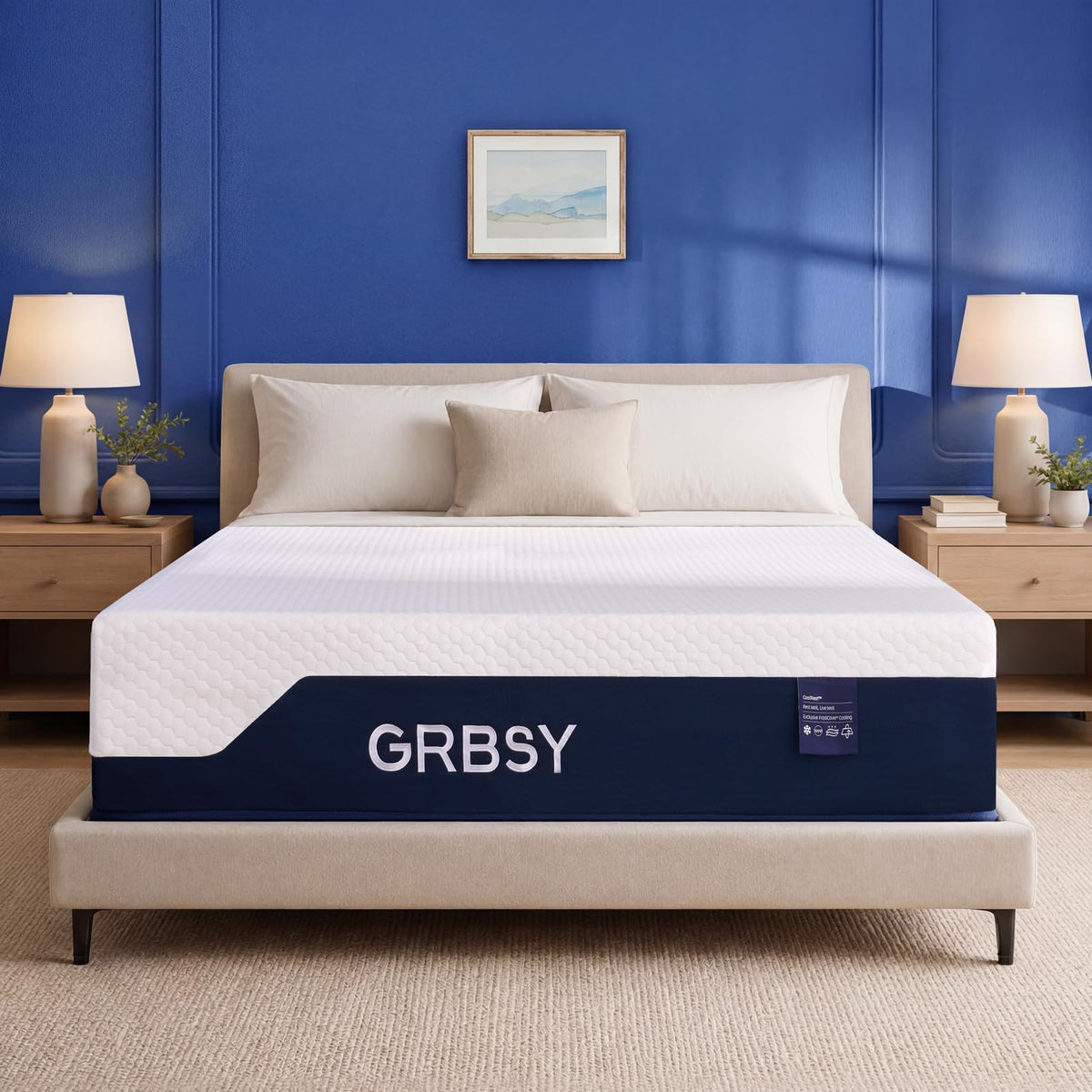 14 Inch Queen Mattress Firm - Cooling Gel Memory Foam Mattress, Removable IceSilk Cover, Back Pain Relief & Motion Isolation, CertiPUR-US Safe Foam, Fiberglass-Free, Queen Bed Mattress in a Box