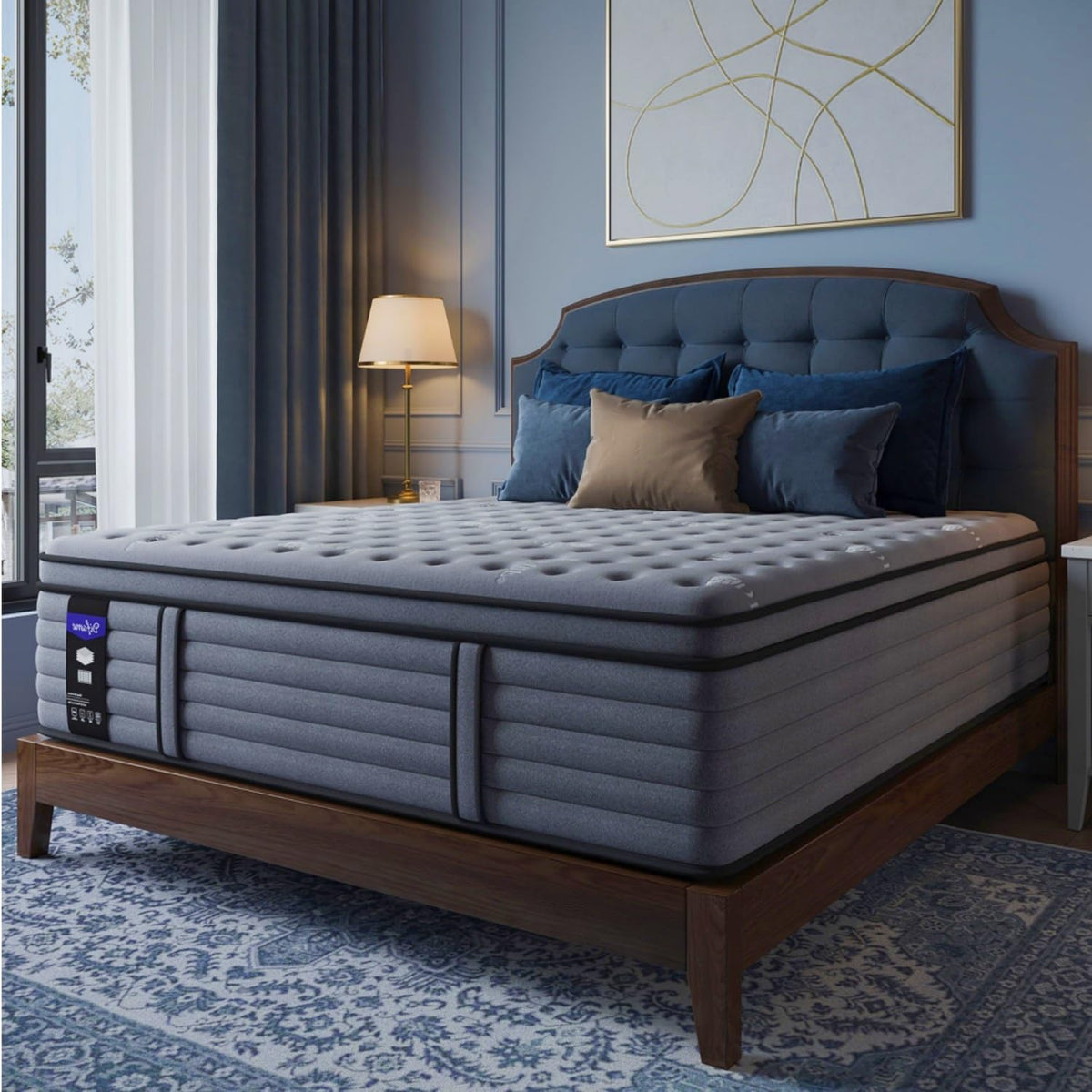 DIFAME (Luxury Hotel) 18 Inch Hybrid King Size Mattress in a Box, Firm Feel