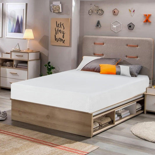 FDW | 6 Inch Twin Mattress | Medium Firm | Gel Memory Foam | White