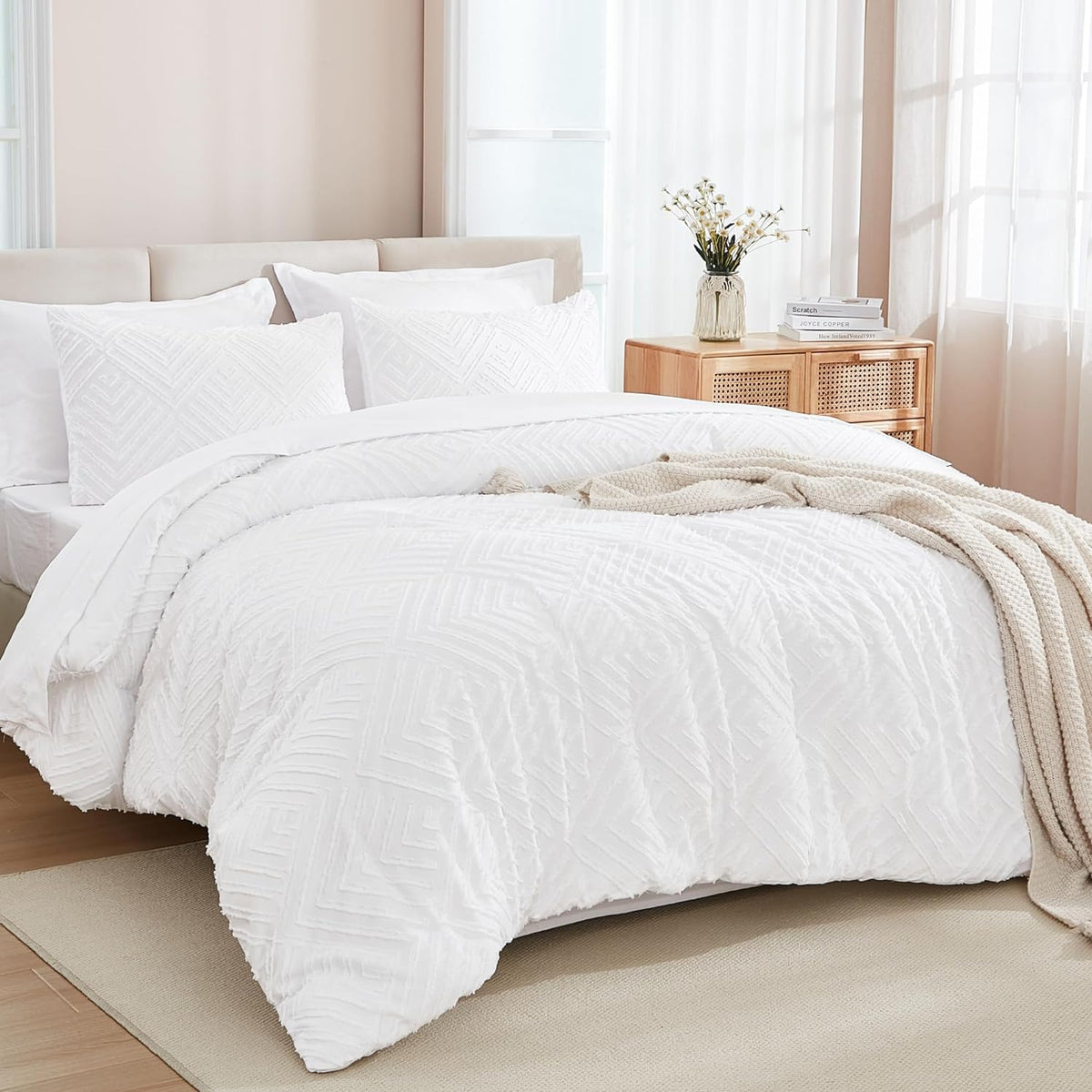 Andency King Size Comforter Set, Dark Emerald Green, 7 Pieces