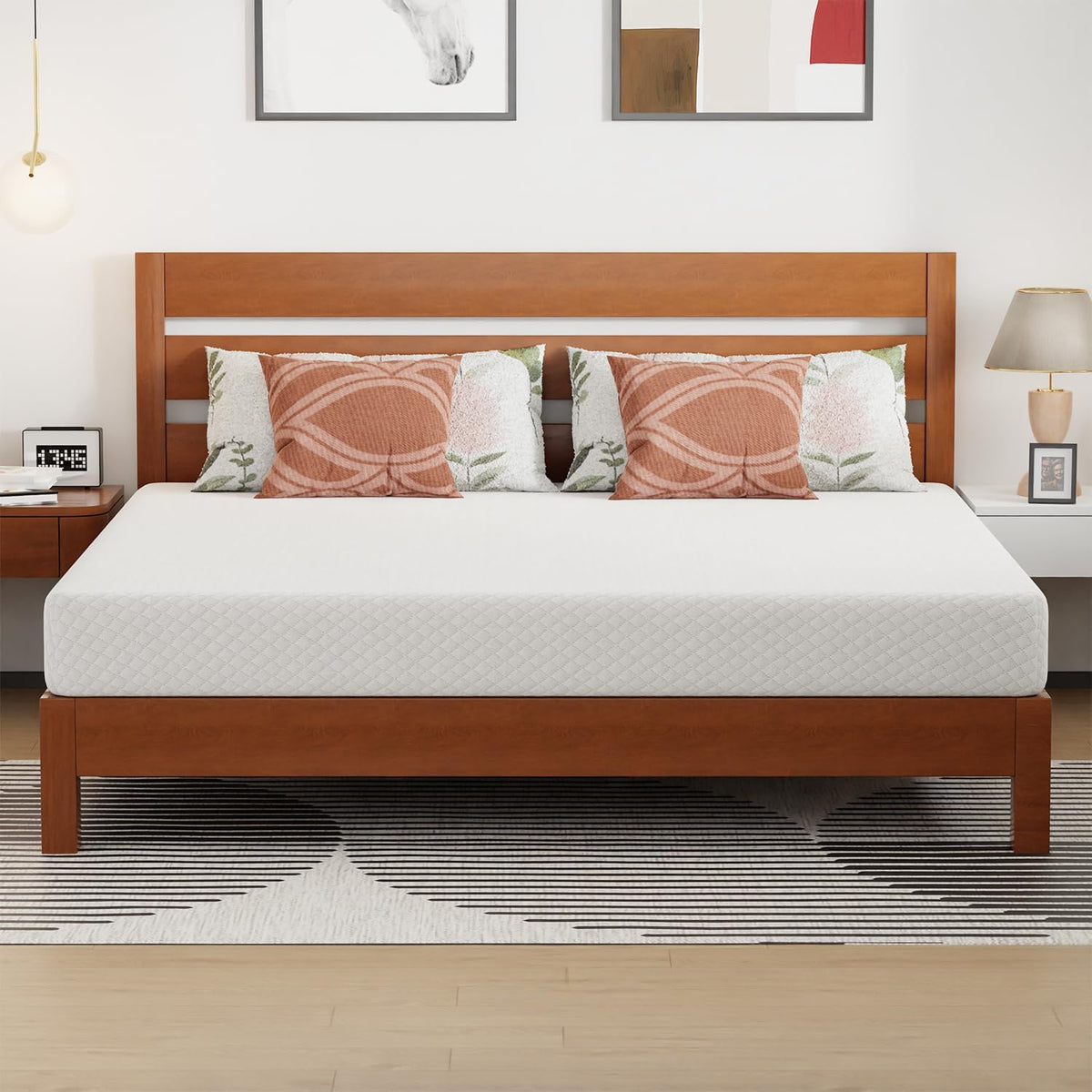 FDW | 6 Inch Twin Mattress | Medium Firm | Gel Memory Foam | White