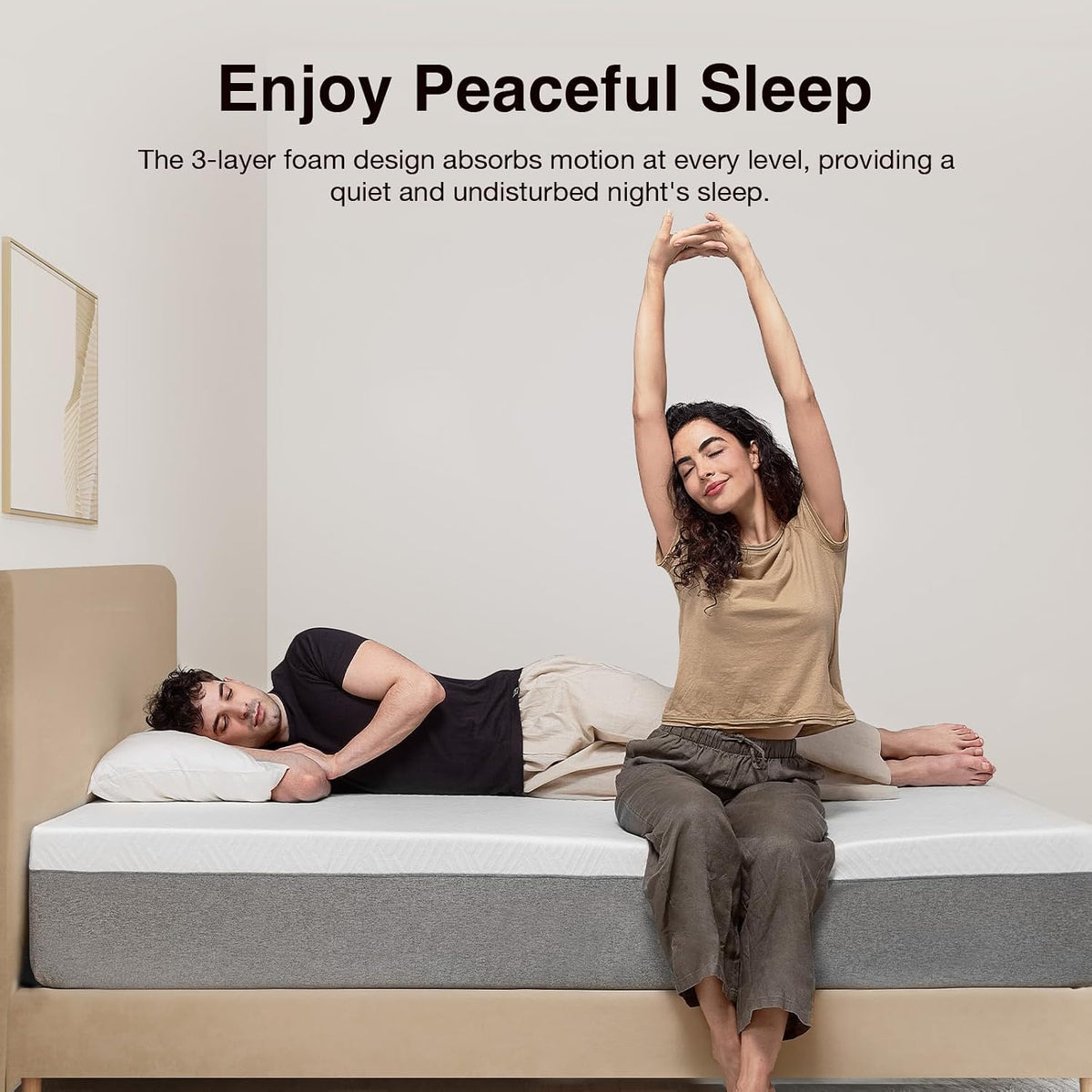 Novilla Bliss Memory Foam Mattress Queen, 10 Inch Gel Queen Mattress