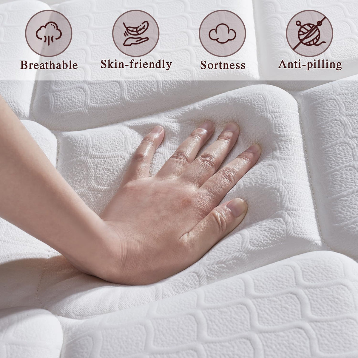 Full Size Mattress，12 Inch Hybrid Full Mattress in a Box
