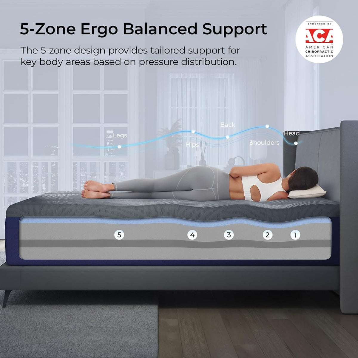 Sweetnight CoolNest 14 Inch King Size Mattress,Cooling Memory Foam Mattress