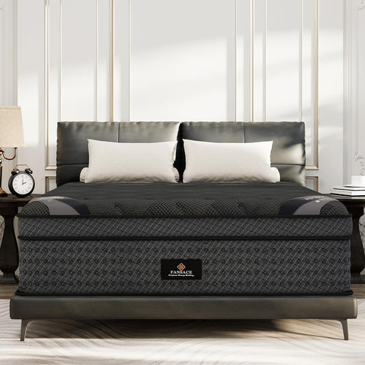 (High-End Upgraded) Luxury 12 Inch King Size Hybrid Mattress in a Box