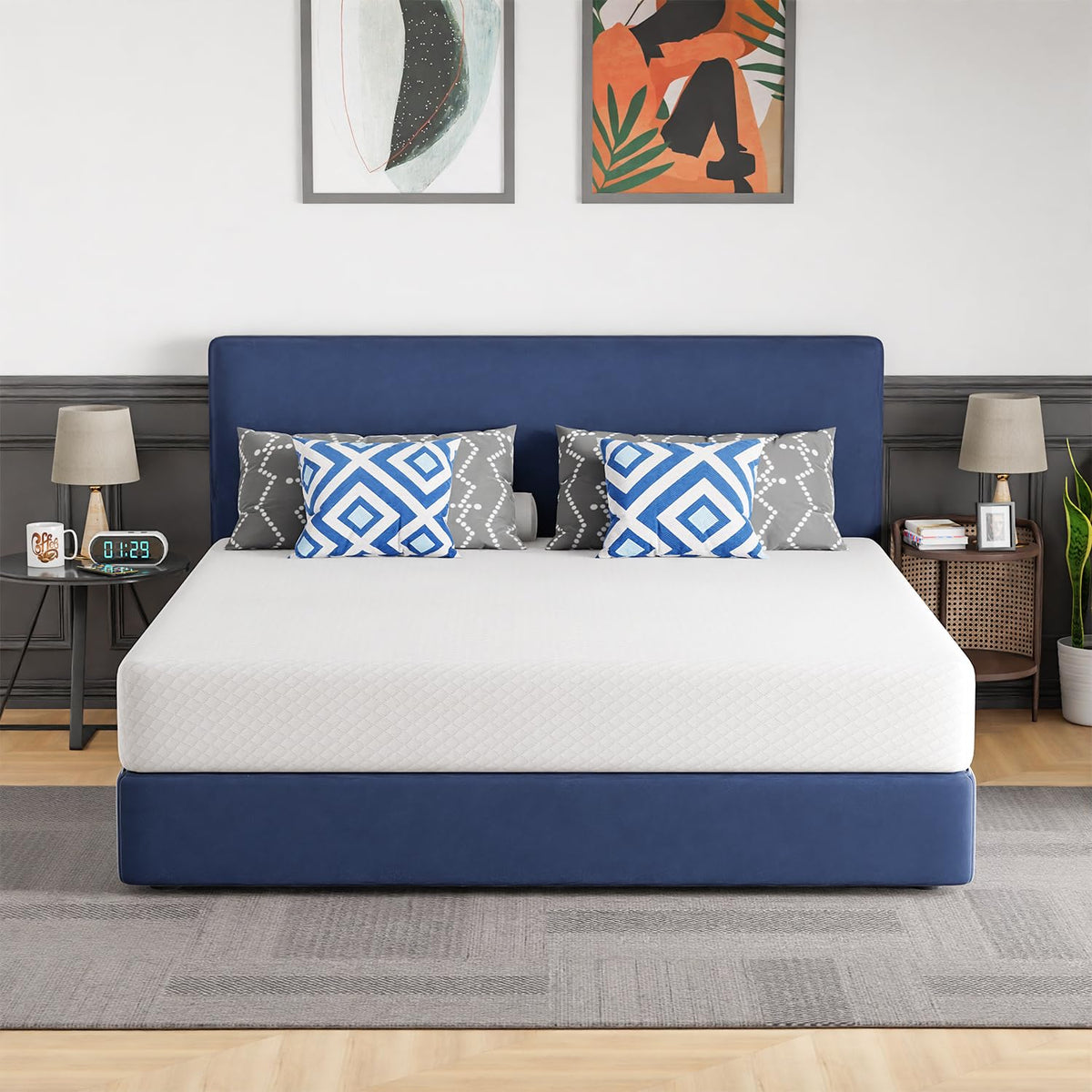 FDW | 6 Inch Twin Mattress | Medium Firm | Gel Memory Foam | White