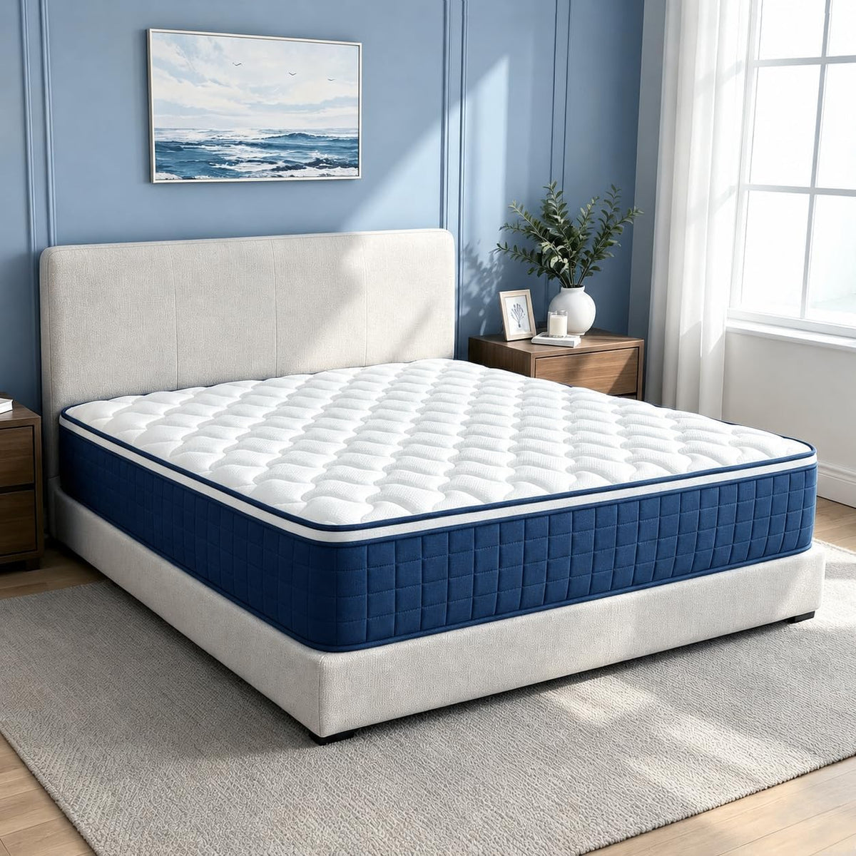 Full Size 12 Inch Mattress in a Box, Medium Plush Gel Memory Foam & Individually Pocket Springs for Motion Isolation & Pressure Relief
