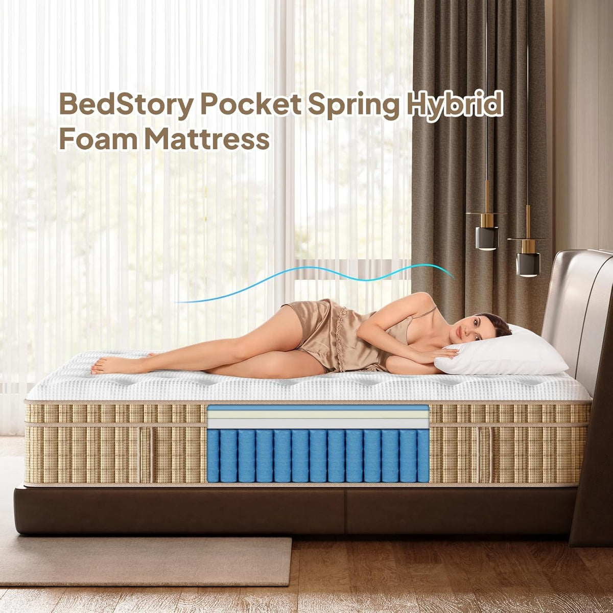 Queen Size Mattress, 14 Inch Queen Mattress Medium Firm Hybrid Memory Foam
