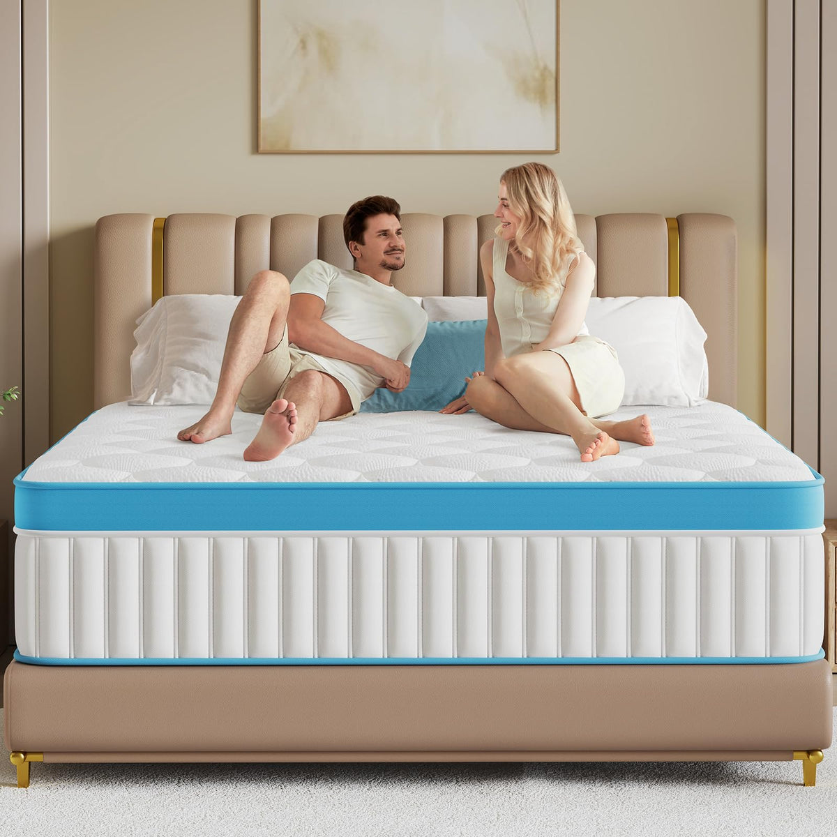 12 Inch Full Size Mattress, Hybrid Bed Mattress in a Box, 75" x 54"