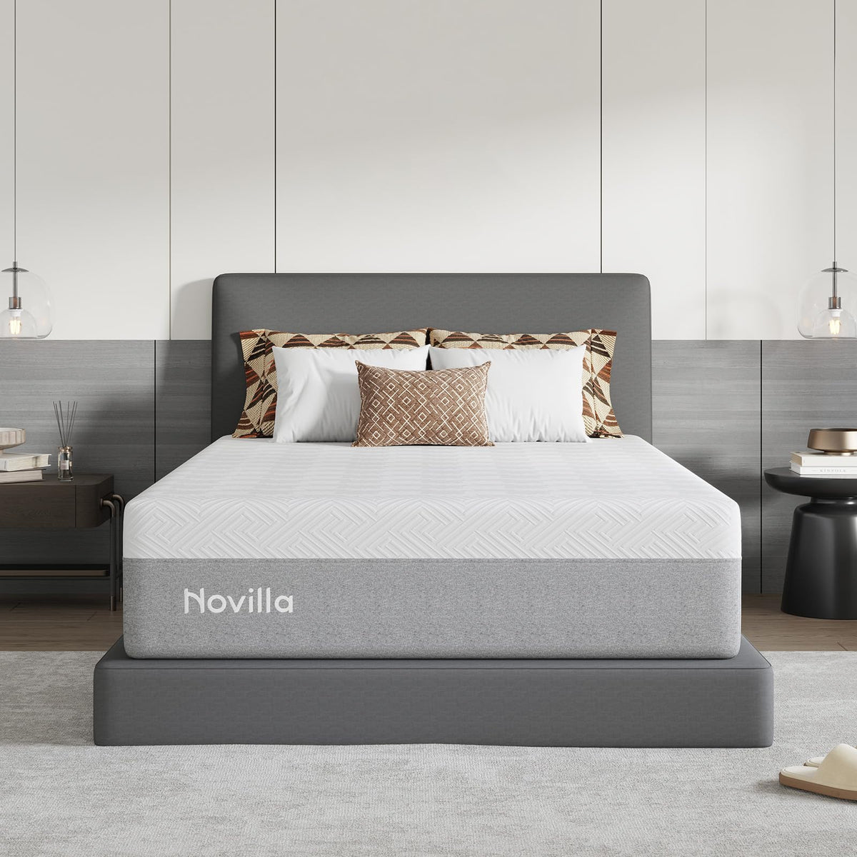 Novilla Bliss Memory Foam Mattress Queen, 10 Inch Gel Queen Mattress