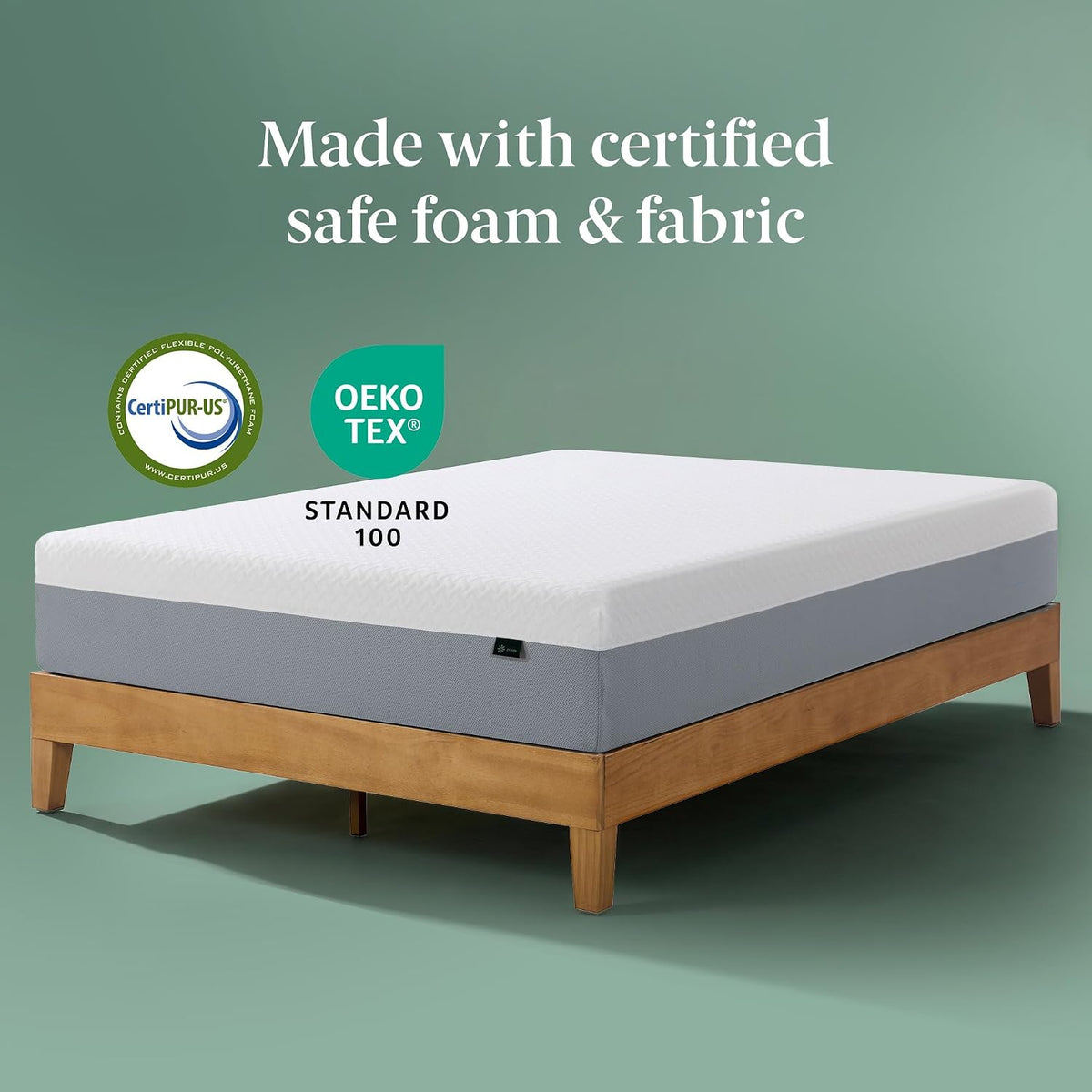 Zinus 10 Inch Queen Green Tea Essential Memory Foam Mattress, Medium Feel