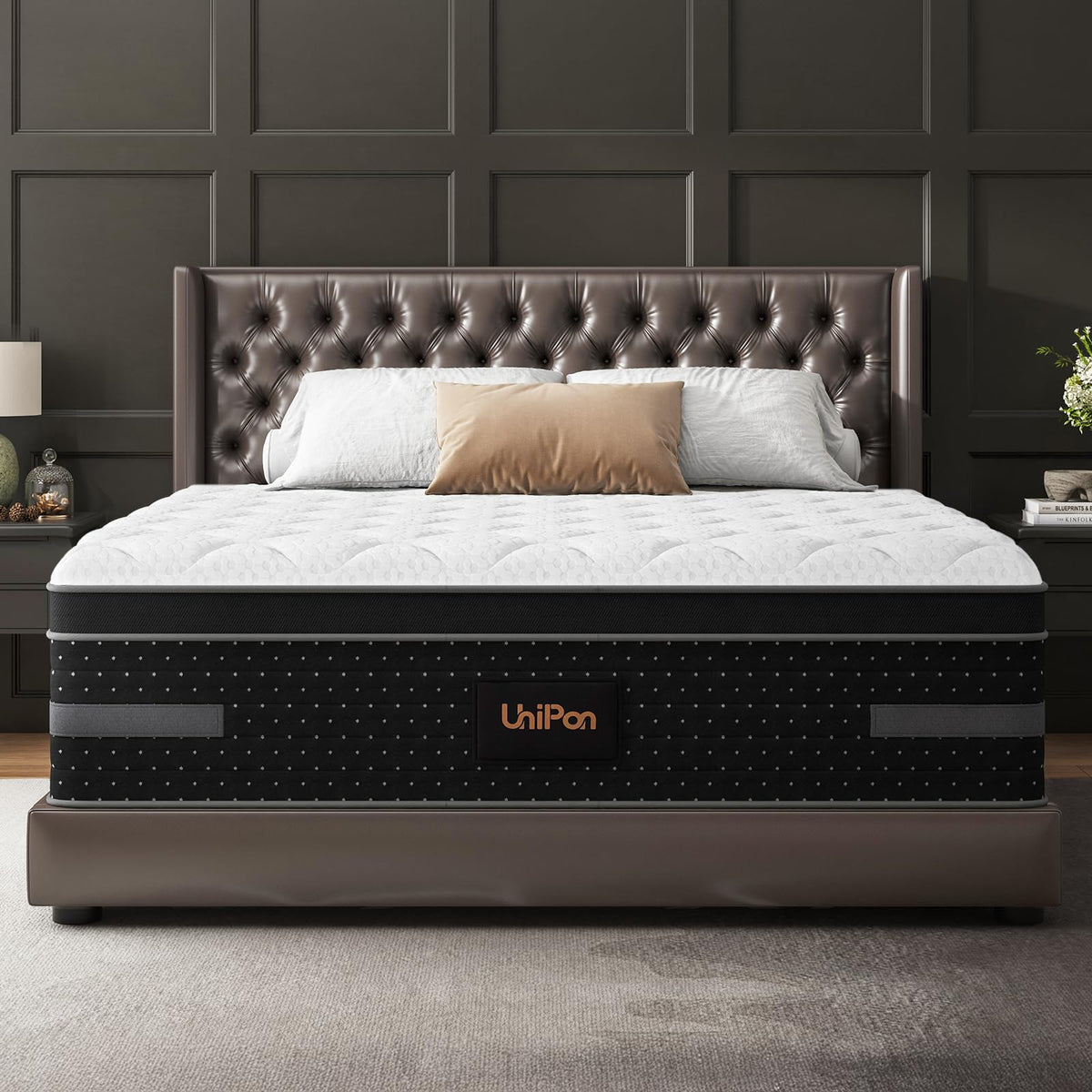 Firm Queen Mattress 12 Inch, Hybrid Mattresses with Back & Hip Support| Deep Sleep & Zoned Support, Fiberglass-Free and CertiPUR-US Certified, 365-Night Trial, 10 Years Warranty