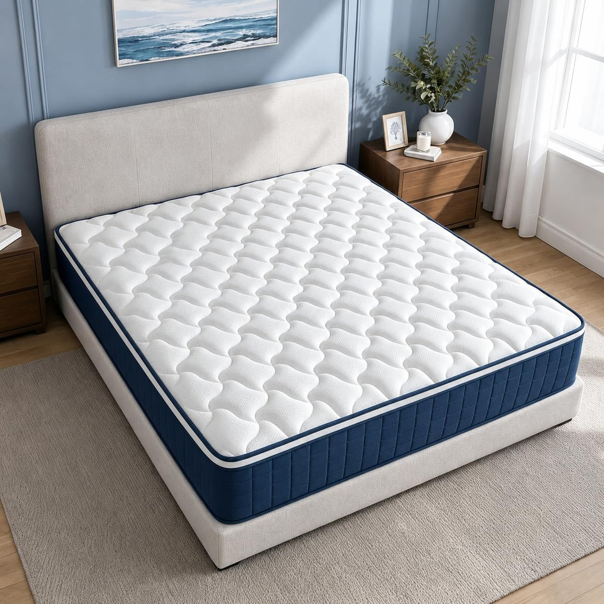 Full Size 12 Inch Mattress in a Box, Medium Plush Gel Memory Foam & Individually Pocket Springs for Motion Isolation & Pressure Relief
