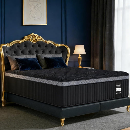 14 Inch Queen Size Mattress, Upgraded Luxury Hybrid Queen Mattress In A Box with 7-Zone Support for Cool Night & Pressure Relief, Fiberglass Free, 365 Nights Trial, 10 Years Warranty, Medium Firm