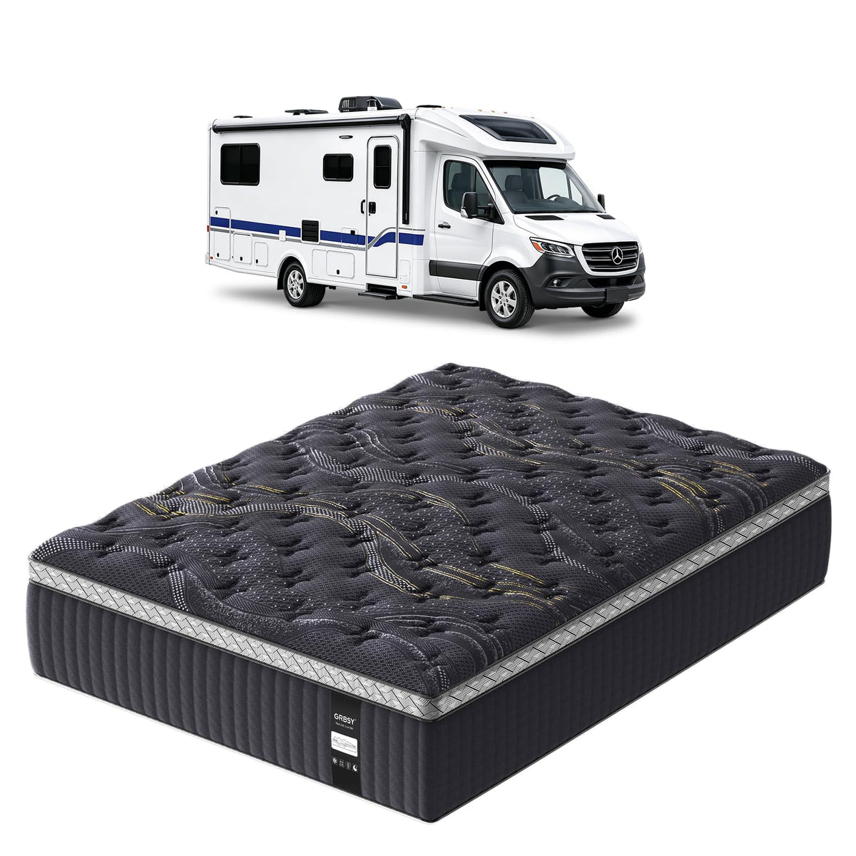 14 Inch Queen Size Mattress, Upgraded Luxury Hybrid Queen Mattress In A Box with 7-Zone Support for Cool Night & Pressure Relief, Fiberglass Free, 365 Nights Trial, 10 Years Warranty, Medium Firm