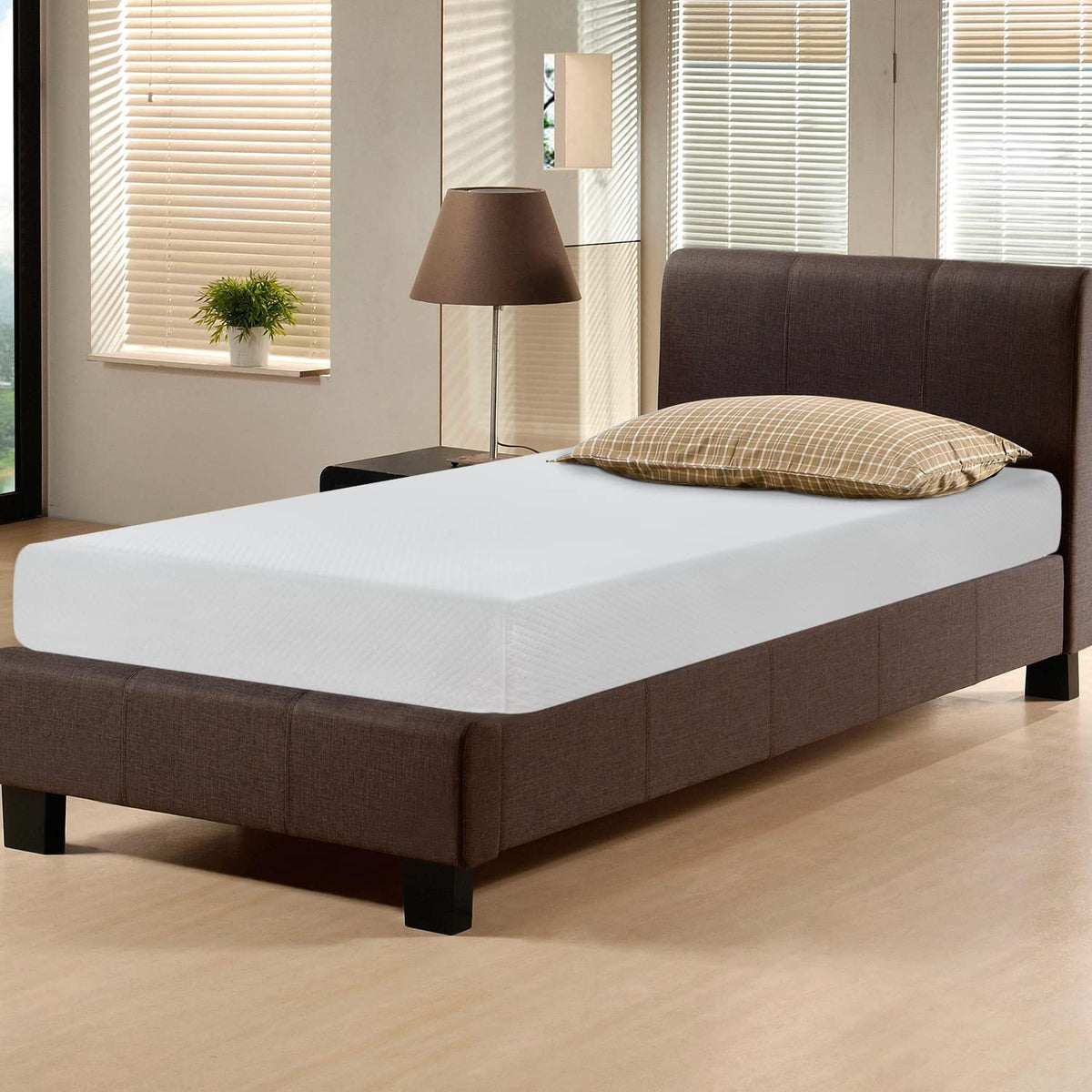 FDW | 6 Inch Twin Mattress | Medium Firm | Gel Memory Foam | White