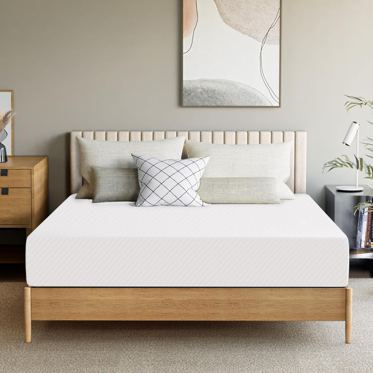 GAESTE Queen 10 Inch Cooling Gel Memory Foam Mattress, Medium Feel