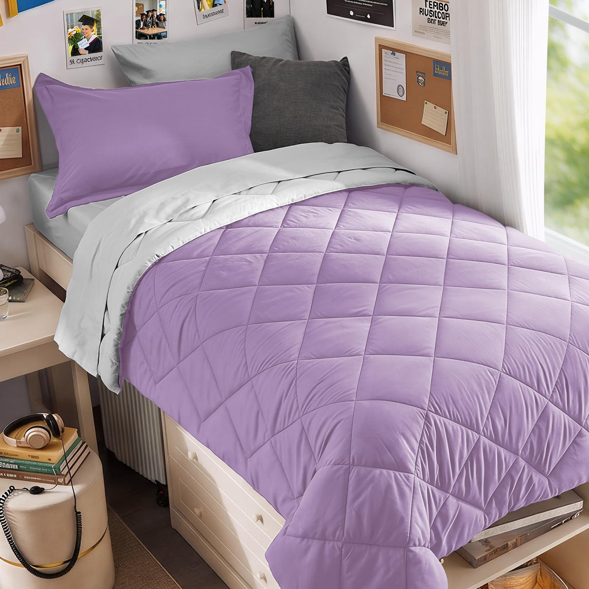 MUXHOMO 7 Pieces Queen Comforter Set, Reversible Bed in a Bag Queen Size, All Season Bedding Set with Comforter, Flat Sheet, Fitted Sheet, Pillowcases & Shams, Red & Black