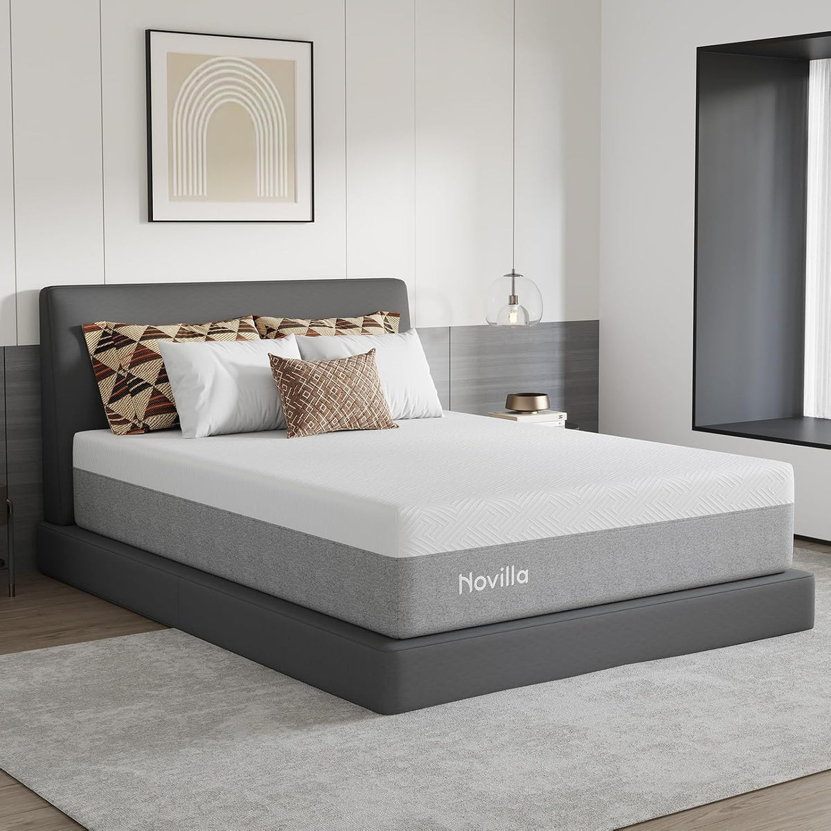 Novilla Bliss Mattress Queen Size, 14 Inch Gel Queen Memory Foam Mattress