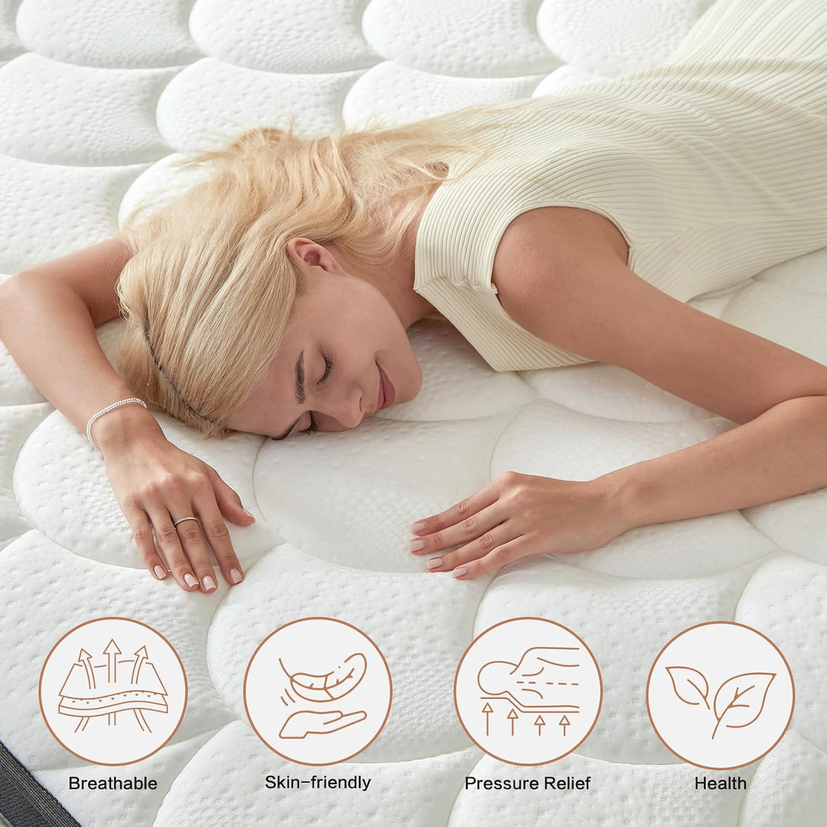 12 Inch Full Size Mattress, Hybrid Bed Mattress in a Box, 75" x 54"