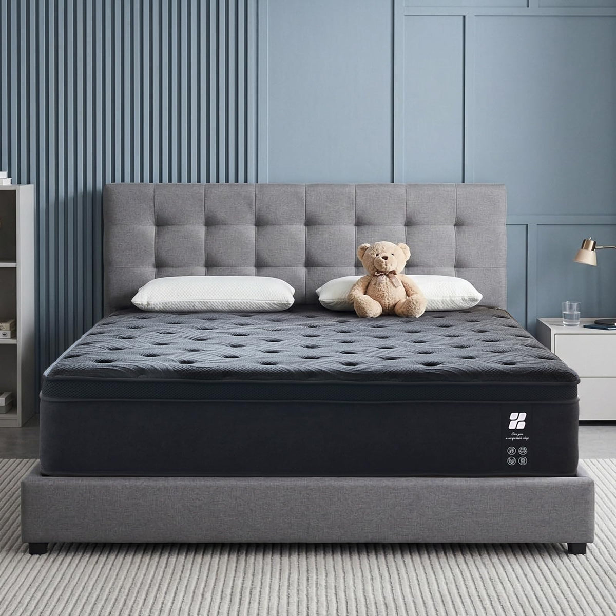 Profus 14 Inch Twin Mattress, Hybrid Memory Foam Mattress with Medium Firm for Pressure Relief, Motion Isolation Twin Size Mattress, CertiPUR-US Certified, 100% Fiberglass Free, Mattress in a Box