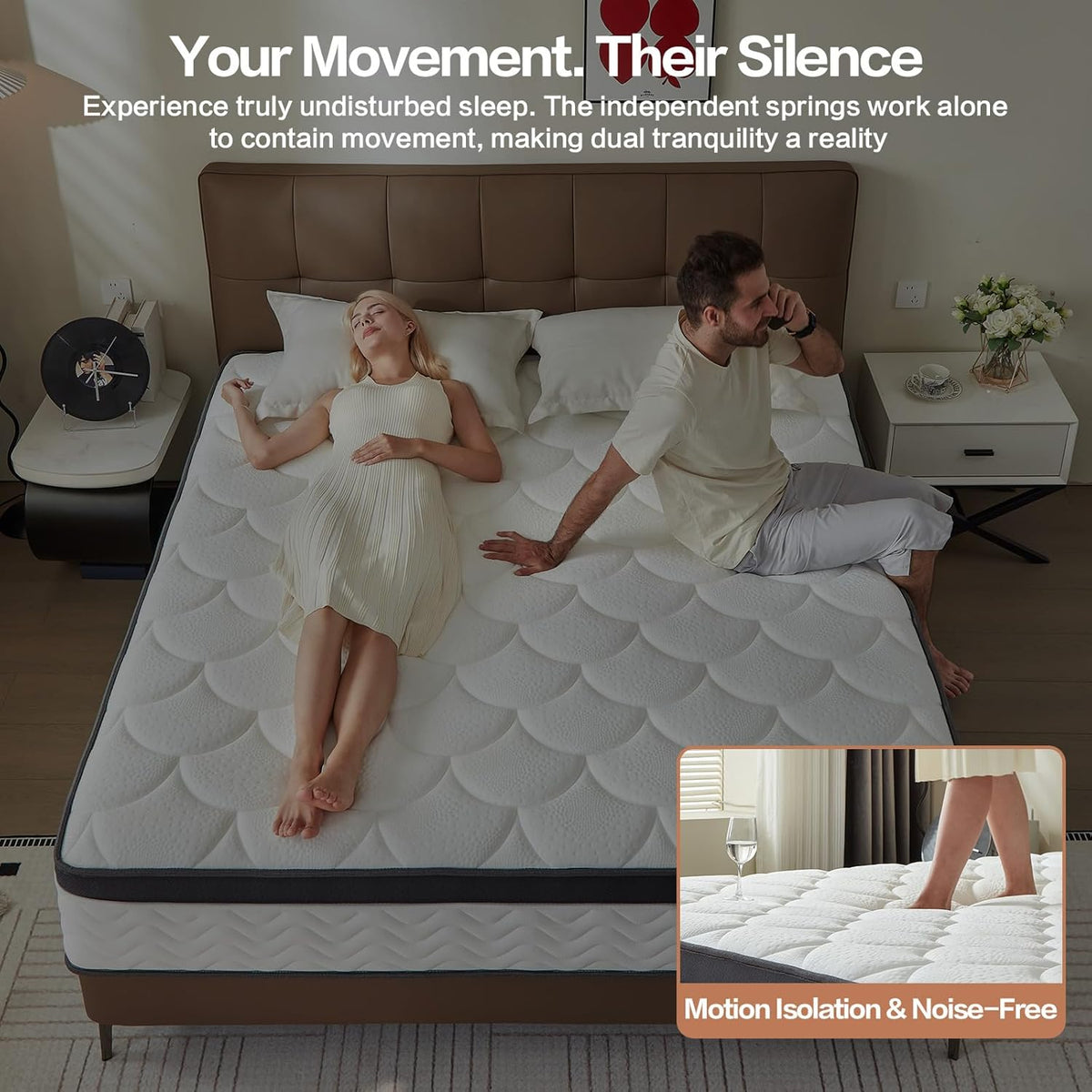 12 Inch Full Size Mattress, Hybrid Bed Mattress in a Box, 75" x 54"