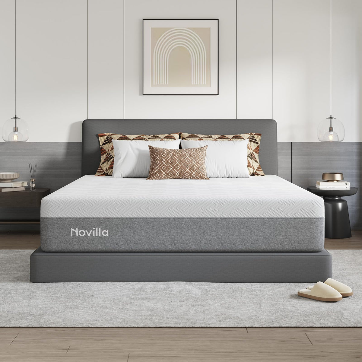 Novilla Bliss Queen Size Mattress, 12 Inch Gel Memory Foam Mattress Queen