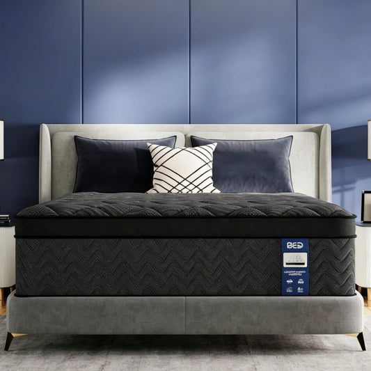 Upgraded Luxury 14 Inch Hybrid King Size Mattress in a Box, Medium Firm