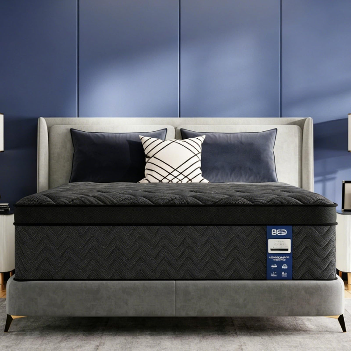 Upgraded Luxury 14 Inch Hybrid King Size Mattress in a Box, Medium Firm