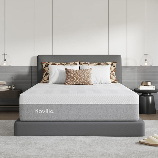 Novilla Bliss Mattress Queen Size, 14 Inch Gel Queen Memory Foam Mattress