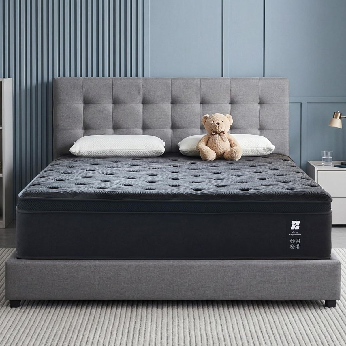 Profus 14 Inch Twin Mattress, Hybrid Memory Foam Mattress with Medium Firm for Pressure Relief, Motion Isolation Twin Size Mattress, CertiPUR-US Certified, 100% Fiberglass Free, Mattress in a Box