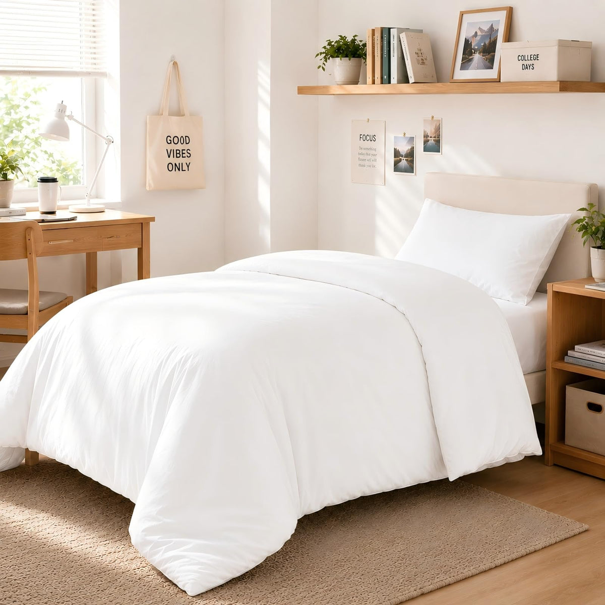 weigelia Pink Comforter Set Queen Size, All Season Lightweight Bedding Set