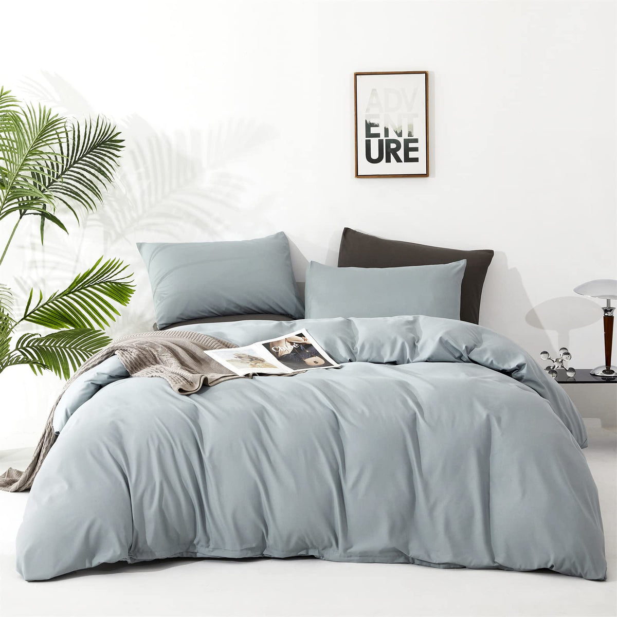 KAREVER White Fluffy Comforter Set Cal King Women Soft Durable Beddig Comforter Set MenLightweight Breathable California King