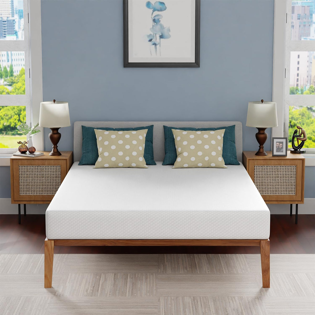 FDW | 6 Inch Twin Mattress | Medium Firm | Gel Memory Foam | White