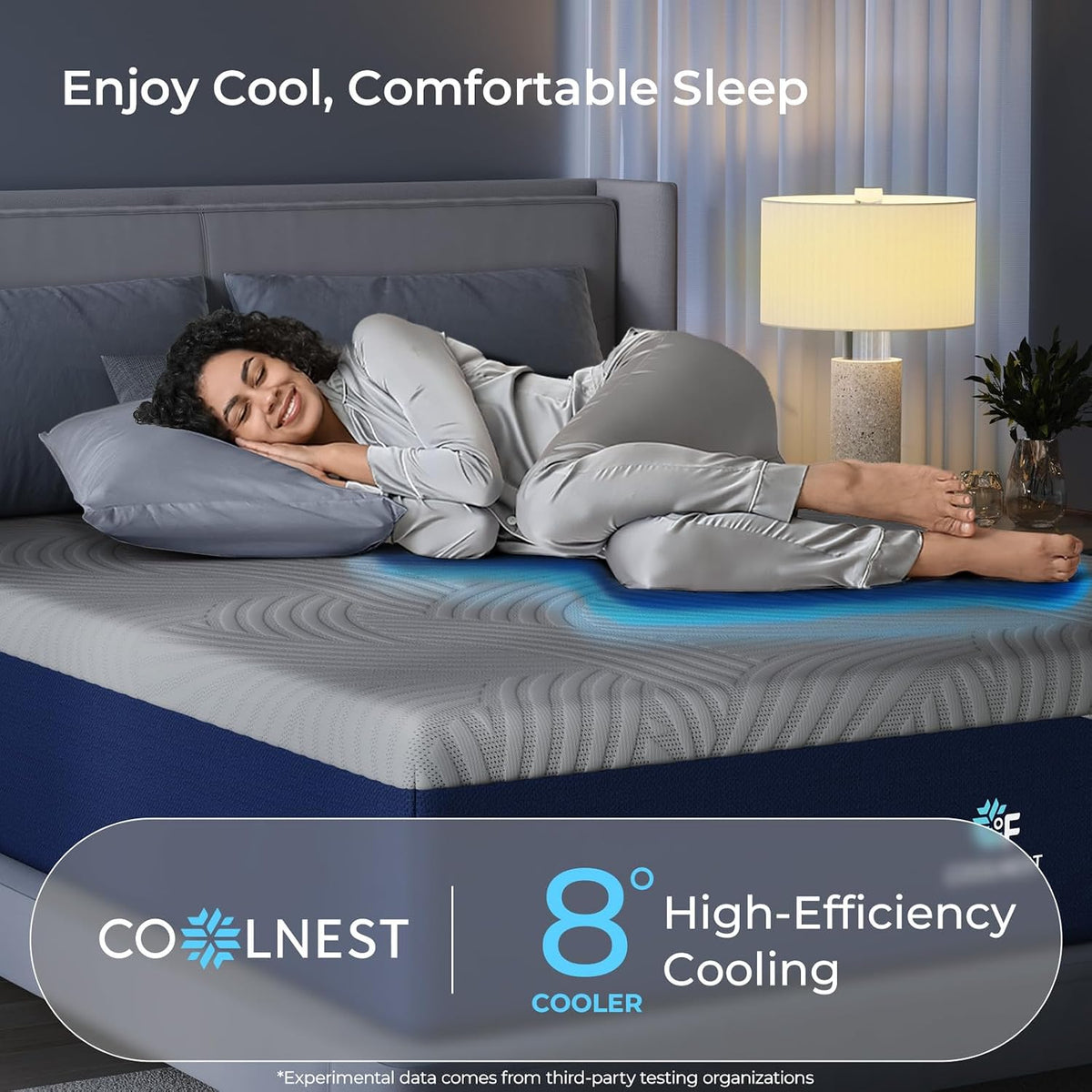 Sweetnight CoolNest 14 Inch King Size Mattress,Cooling Memory Foam Mattress