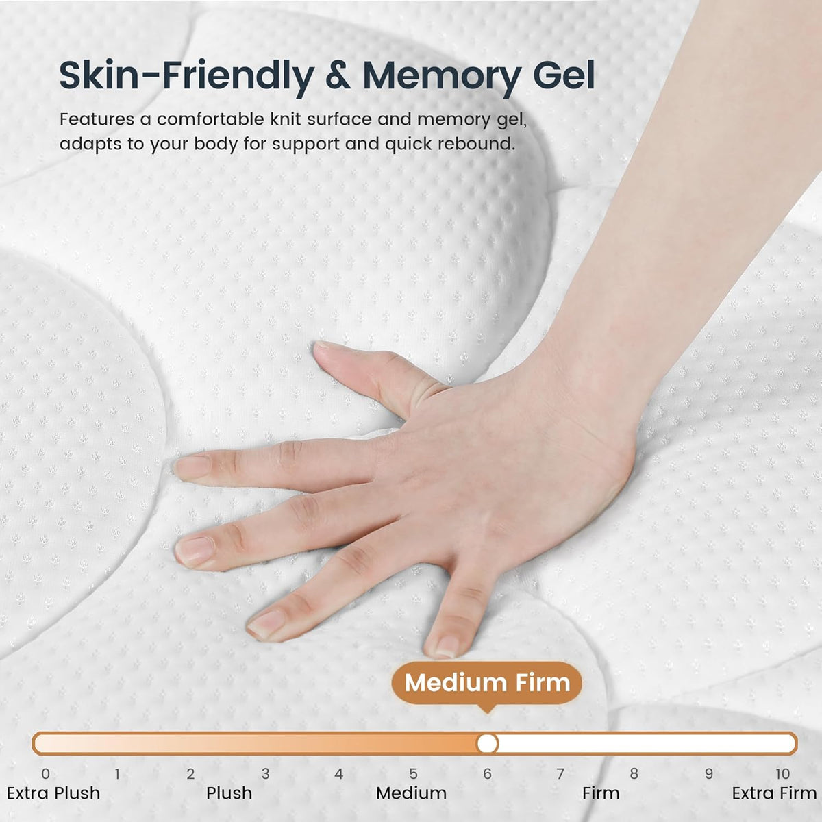 LETMOON King Mattress 16 Inch, Hotel-Level Luxury Hybrid Mattress King Size Bed in a Box, Cooling Gel Memory Foam & 7-Zone Support Pocket Springs, Relieve Back & Hip Pain, Fiberglass-Free, CertiPUR-US
