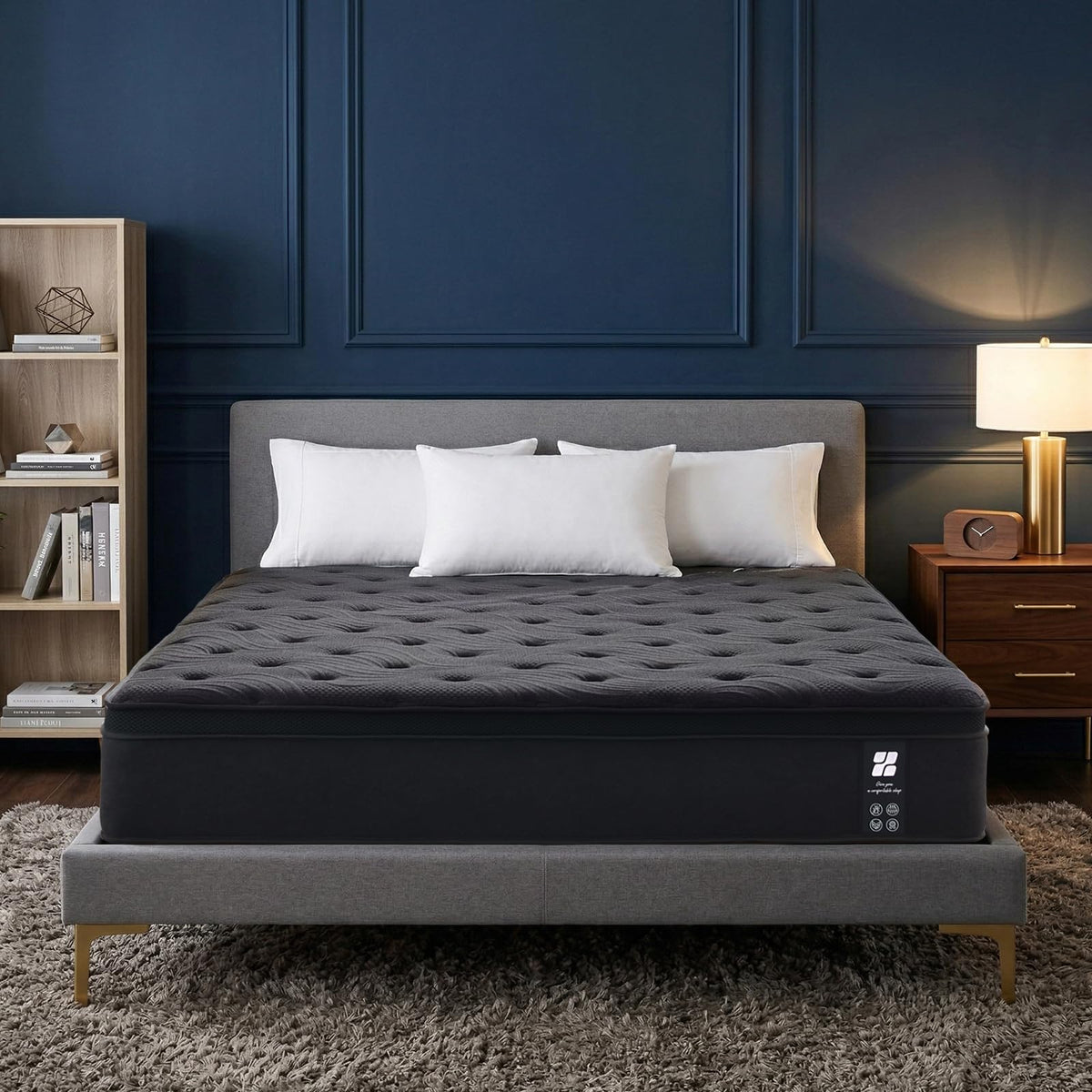 Profus 14 Inch Twin Mattress, Hybrid Memory Foam Mattress with Medium Firm for Pressure Relief, Motion Isolation Twin Size Mattress, CertiPUR-US Certified, 100% Fiberglass Free, Mattress in a Box