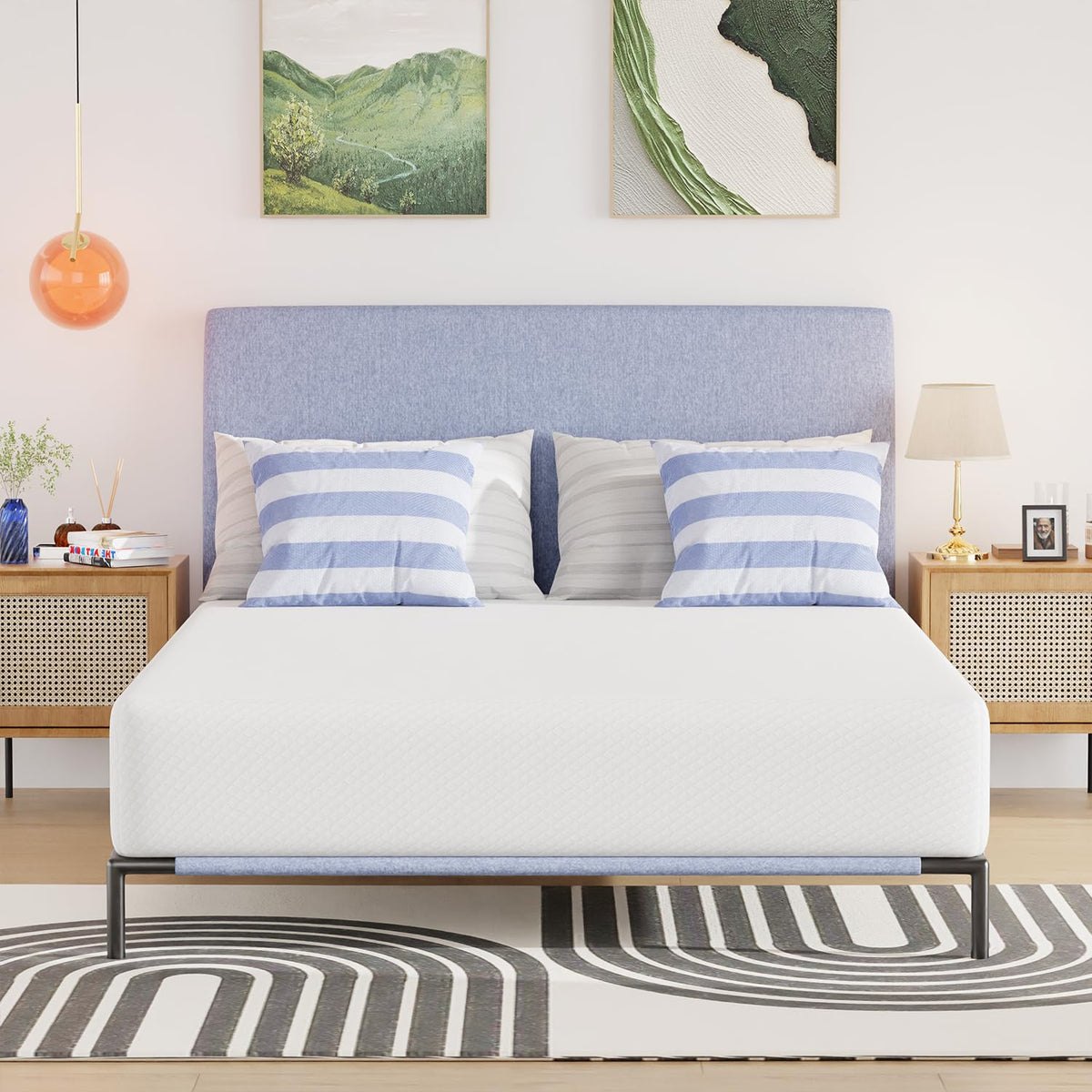 FDW | 6 Inch Twin Mattress | Medium Firm | Gel Memory Foam | White